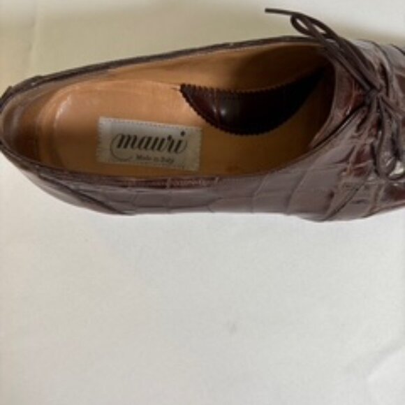Mauri men’s dress shoes, handmade from genuine alligator leather size Mens 9.5 - Picture 5 of 13